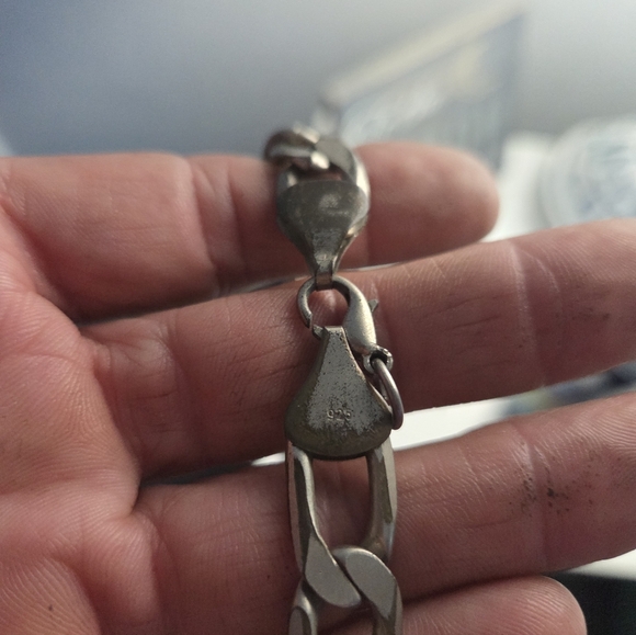Old Broken Heavy Sterling 925 Chain - Picture 5 of 12